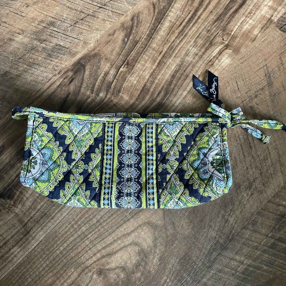 Vintage Vera Bradley zippered cosmetic bag pencil case quilted paisley